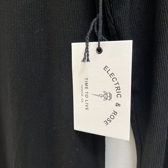 NEW Electric & Rose Lindy Knit Maxi Dress Black Onyx Ribbed‎ Bodycon Small - Picture 5 of 8